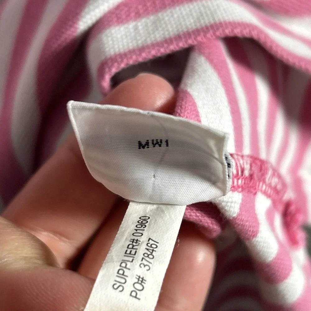 Vintage Polo Ralph Lauren Mens L Striped Polo Shirt Pink White